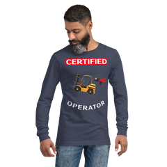 Forklift Superhero Certified Forklift Operator GW Unisex Long Sleeve Tee