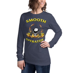 Twin Forklift Skull In Smooth Operator YY Unisex Long Sleeve Tee