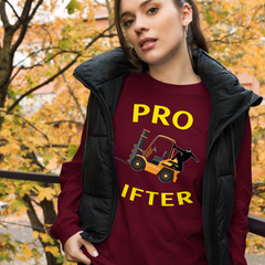 Forklift Ninja Pro Lifter GY Unisex Long Sleeve Tee