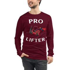 Forklift Superhero Pro Lifter RW Unisex Long Sleeve Tee