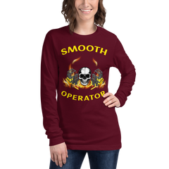 Twin Forklift Skull In Smooth Operator YY Unisex Long Sleeve Tee