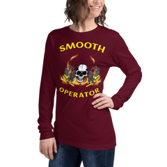 Twin Forklift Skull In Smooth Operator YY Unisex Long Sleeve Tee