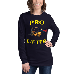 Forklift Superhero Pro Lifter GY Unisex Long Sleeve Tee