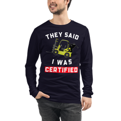 Forklift Ninja Forklift Certified YW Unisex Long Sleeve Tee