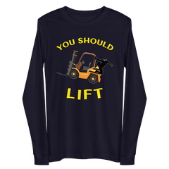 Forklift Ninja You Should Lift GY Unisex Long Sleeve Tee