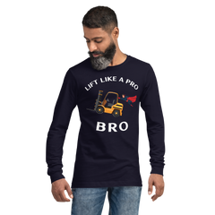 Forklift Superhero Lift Like a Pro Bro GW Unisex Long Sleeve Tee