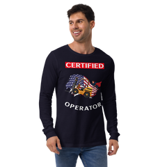 American Forklift Superhero Certified Forklift Operator GW Unisex Long Sleeve Tee