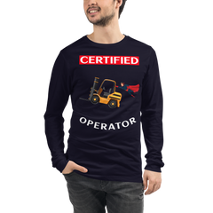 Forklift Superhero Certified Forklift Operator GW Unisex Long Sleeve Tee