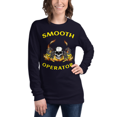 Twin Forklift Skull In Smooth Operator YY Unisex Long Sleeve Tee