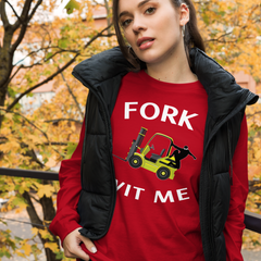 Forklift Ninja Fork Wit Me YW Unisex Long Sleeve Tee