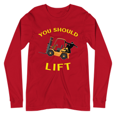 Forklift Ninja You Should Lift GY Unisex Long Sleeve Tee