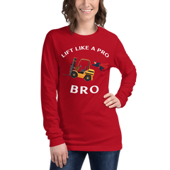 Forklift Superhero Lift Like a Pro Bro GW Unisex Long Sleeve Tee