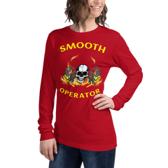 Twin Forklift Skull In Smooth Operator YY Unisex Long Sleeve Tee