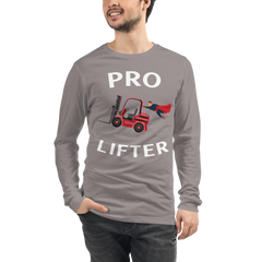 Forklift Superhero Pro Lifter RW Unisex Long Sleeve Tee