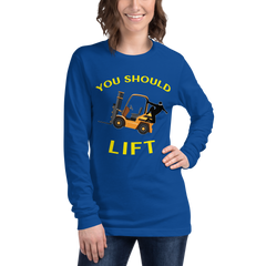 Forklift Ninja You Should Lift GY Unisex Long Sleeve Tee