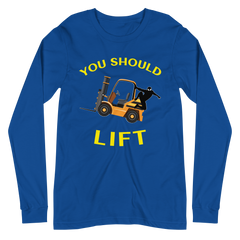 Forklift Ninja You Should Lift GY Unisex Long Sleeve Tee