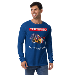 American Forklift Superhero Certified Forklift Operator GW Unisex Long Sleeve Tee