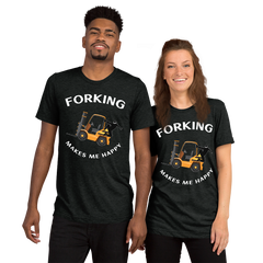 Forklift Ninja Forking Makes Me Happy GW Short sleeve t-shirt