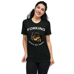 Forklift Ninja Forking Makes Me Happy GW Short sleeve t-shirt