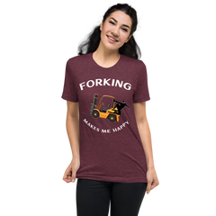 Forklift Ninja Forking Makes Me Happy GW Short sleeve t-shirt