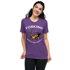 Forklift Ninja Forking Makes Me Happy GW Short sleeve t-shirt