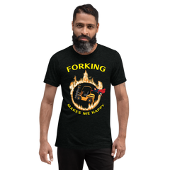 Forklift Superhero in Flames Forking Makes Me Happy GY Short sleeve t-shirt