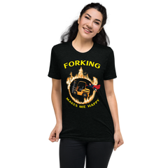 Forklift Superhero in Flames Forking Makes Me Happy GY Short sleeve t-shirt