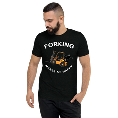 Forklift Ninja Forking Makes Me Happy GW Short sleeve t-shirt