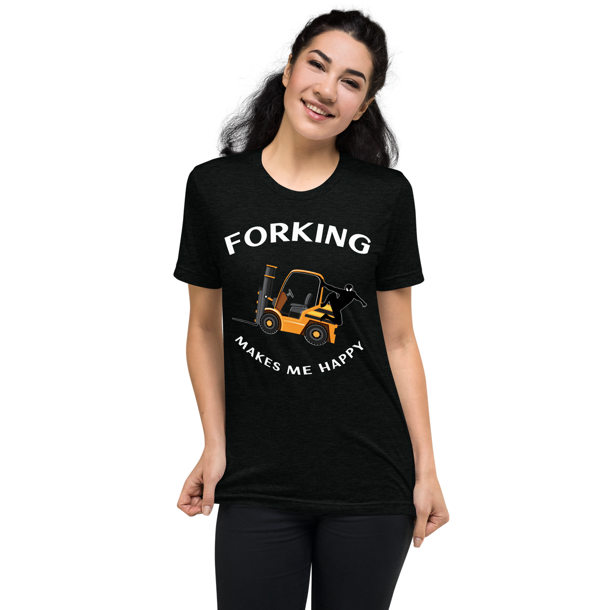 Forklift Ninja Forking Makes Me Happy GW Short sleeve t-shirt