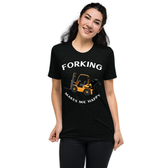 Forklift Ninja Forking Makes Me Happy GW Short sleeve t-shirt