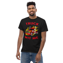 Trucker in Flames Truck Wit Me NFRR Classic tee