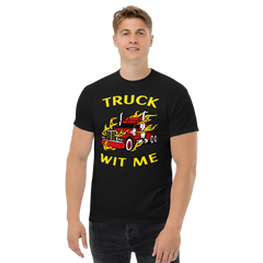 Trucker in Flames Truck Wit Me NFRY Classic tee