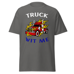 Trucker in Flames Truck Wit Me WRB Classic tee