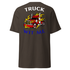 Trucker in Flames Truck Wit Me WRB Classic tee