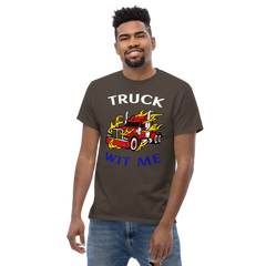 Trucker in Flames Truck Wit Me WRB Classic tee