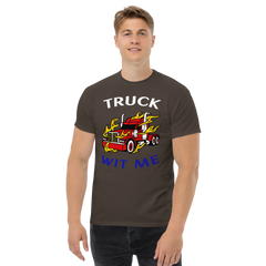 Trucker in Flames Truck Wit Me WRB Classic tee