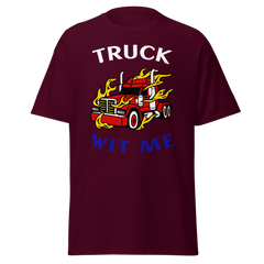 Trucker in Flames Truck Wit Me WRB Classic tee