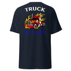 Trucker in Flames Truck Wit Me WRB Classic tee