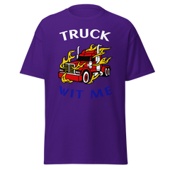 Trucker in Flames Truck Wit Me WRB Classic tee