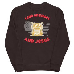 Trucker, I Run on Diesel and Jesus GR, Industry Clothing, Unisex eco sweatshirt