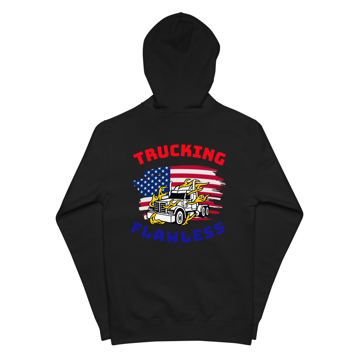 American Trucker, Trucking Flawless RWB, Industry Clothing, Unisex fleece zip up hoodie