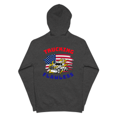 American Trucker, Trucking Flawless RWB, Industry Clothing, Unisex fleece zip up hoodie