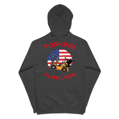 Forklift Ninja, Forking Flawless GR, Industry Clothing, Unisex fleece zip up hoodie