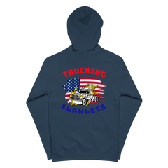 American Trucker, Trucking Flawless RWB, Industry Clothing, Unisex fleece zip up hoodie