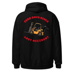 Forklift Ninja Zero Days Since Last Accident GR Unisex Hoodie