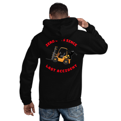 Forklift Ninja Zero Days Since Last Accident GR Unisex Hoodie