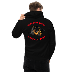 Forklift Ninja Zero Days Since Last Accident GR Unisex Hoodie