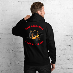 Forklift Ninja Zero Days Since Last Accident GR Unisex Hoodie