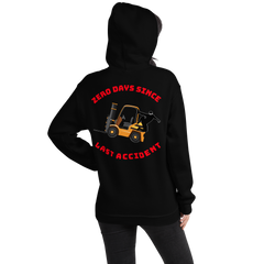 Forklift Ninja Zero Days Since Last Accident GR Unisex Hoodie