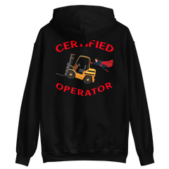 Forklift Superhero, Certified Forklift Operator NFGR Unisex Hoodie